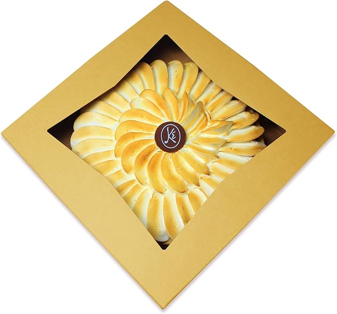 BAKELUV 9x9x2.5” Pie Boxes with Window | Brown/Kraft, 100 Pack | Bakery Boxes, cake Boxes, Cookie Boxes, Cheesecake, Pastry, Desserts, Treats, Food, Cardboard Takeaway/Takeout Containers
