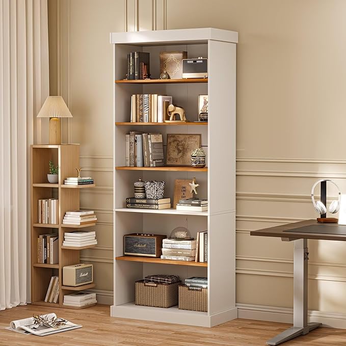 70.8" Tall Farmhouse Kitchen Pantry Cabinet with Glass Doors, Modular Wooden Storage Hutch with 6-Tier Adjustable Shelves for Kitchen or Living Room, White, Set of 2