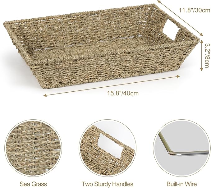 Wicker Seagrass Basket 2 Pack