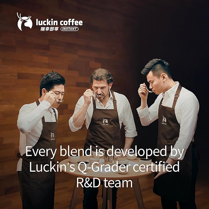 LUCKIN COFFEE Espresso Cold Brew Pods,(32 Count) Peel and Pour Pods Hot or Iced Instant Coffee Concentrate.