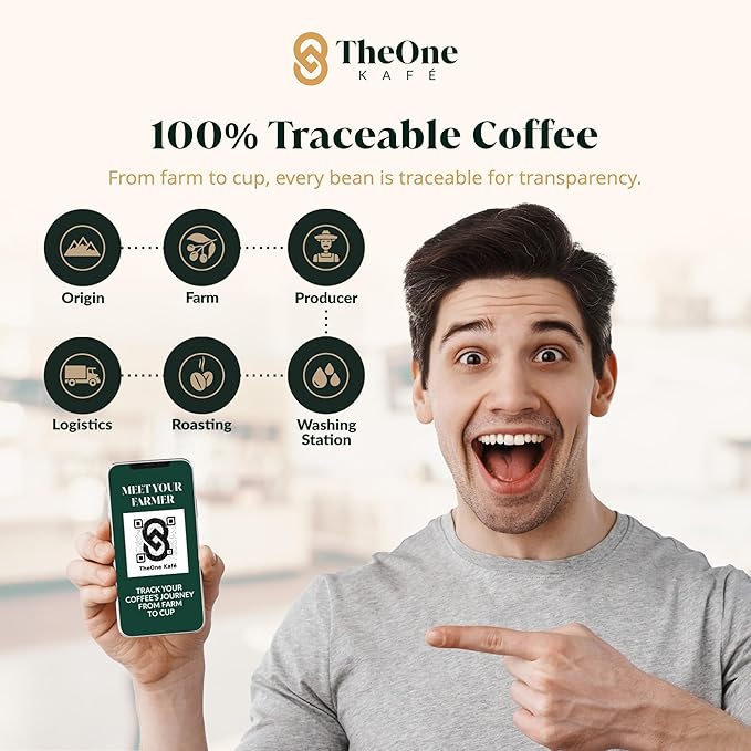 TheOne Kafé Guatemala Medium Roast Whole Bean Coffee – Organic, Single Origin, Premium Specialty Coffee and Ethically Sourced – Fresh Roasted for Espresso, Drip, Pour Over – 12 oz (Pack of 2)