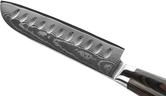 Wakoli ESE 4-Piece Damascus Knife Set – Professional Chef Knives | 67-Layer VG10 Core Steel | Santoku, Chef, Small Santoku & Office Knife | Ergonomic Pakkawood Handles | Gift Box