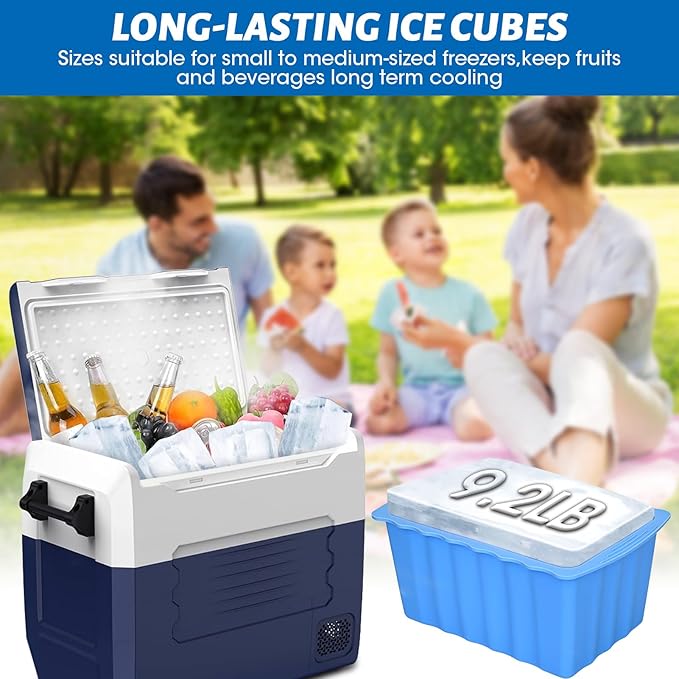 Large Ice Cube Molds, 4Pack 37LB Ice Block Molds Water Chiller for Cold Plunge, Ice Bath Chiller Silicone Ice Maker for Home, Reusable Ice Cube Trays for Cooler, Ice Bath Accessories