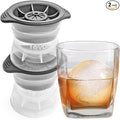Tovolo Ice Cubes Mold Pack of 2 Large Craft Ice Molds for Whiskey Bourbon Cocktails, Easy Fill No Leak Silicone Ice Molds Gift for Him Stackable Dishwasher Safe BPA Free Heart Ice