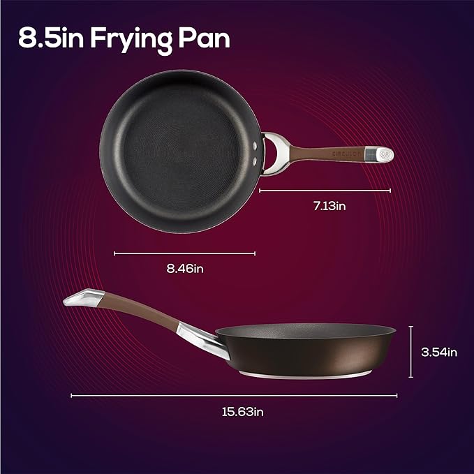 Circulon Symmetry Hard-Anodized Nonstick Frying Pan, 8.5-Inch, Chocolate