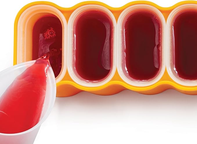 ZOKU Mod Pops, 6 Classic Popsicle Molds in One Compact Tray With Sticks and Drip Guards, Easy-Release, BPA-free