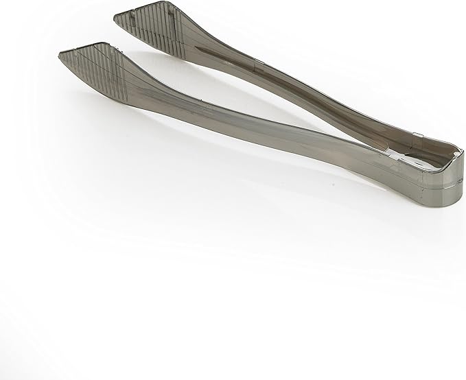PARTY BARGAINS 8.5 Inches Plastic Serving Tongs, 24 Pack, Premium Quality & Heavy-Duty Silver Plastic Tongs for BBQ, Salads, Grilling, Buffets, & Kitchen