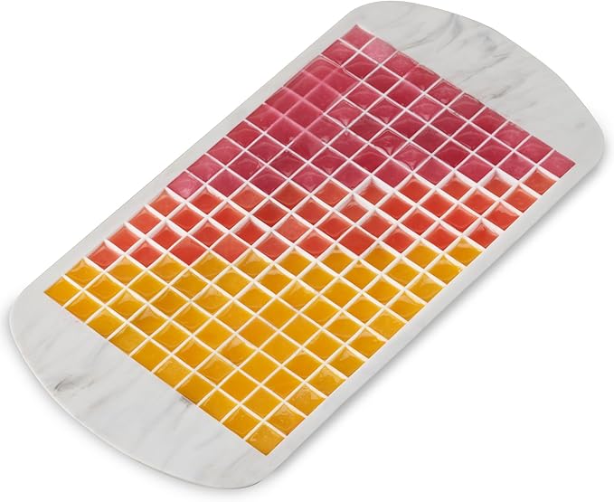 Host Mini Ice Cube Tray, Makes 160 Cubes, Durable Silicone Trays, Perfect for Cocktails, Whiskey, Bourbon, Margarita, Mojito, Iced Coffee, Home Kitchen Essentials, Set of 1, Marble