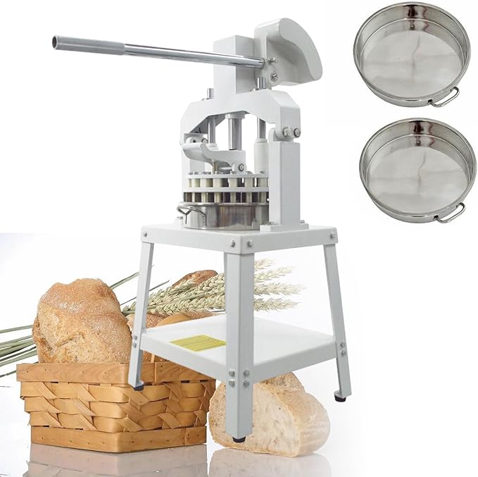 Commercial Dough Divider Manual 48PCS Dough Divider 0.78oz-3.70oz Heavy Duty Dough Cutter Machine with 22-105g Dough Weight Range for Baking, 48PCS