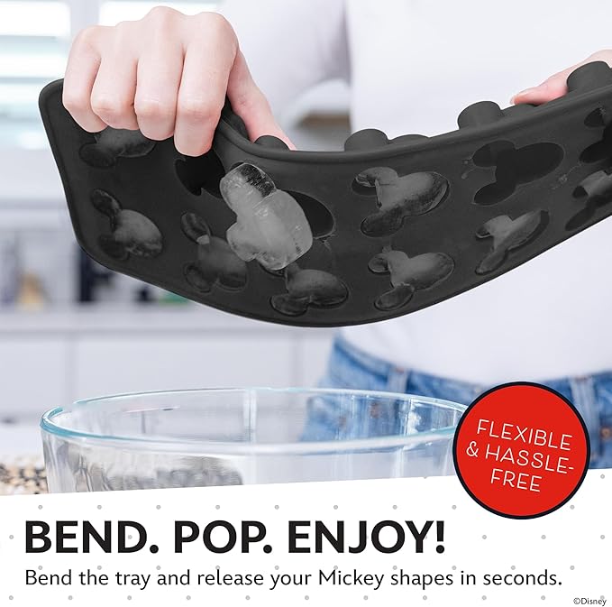 Disney Silicone Ice Cube Tray – 2 Pack Ice Trays for Freezer with Fun Mickey, Minnie & Winnie the Pooh Molds – Flexible BPA-Free Silicone Molds for Ice, Chocolate, and More