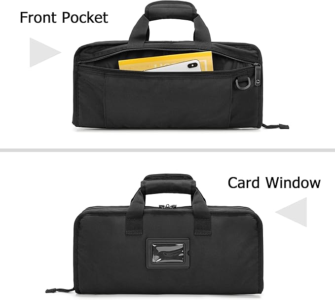 samdew Chef Knife Bag with Lockhole & 17 + 6 Slots, Chef Bag for Knife Storage, Travel Knife Roll for Professional Chefs, Knife Carrying Case Knife Carrier for Kitchen Utensils, Bag Only