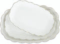 Kassel Ceramic Serving Platter Set | 16”/14”/12” Oval Serving Trays for Entertaining at Parties and Weddings | Oven Safe XL Serving Trays for Tacos, Steak, and Cake