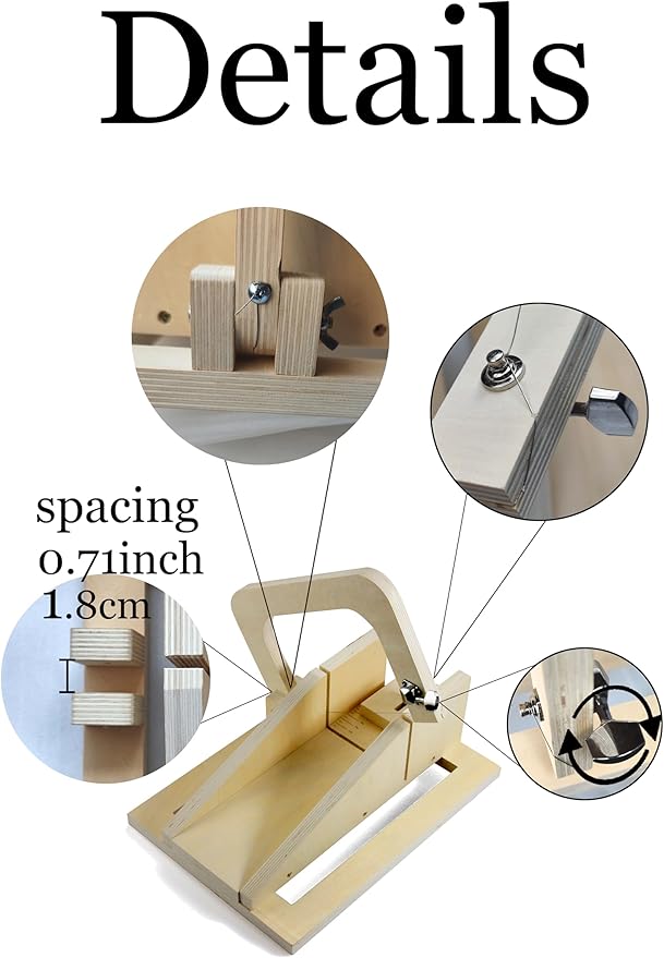 Silicone soap molds -Soap Cutting Tool Set Wooden Bamboo (soap Cutters for soap Making loaf Slicer)