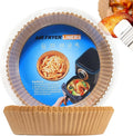200PCS Air Fryer Paper Liners, Disposable Non-Stick Air Fryer Parchment Paper Fit 4-8QT Air fryer Basket Oil Resistant, Waterproof Baking Paper Roasting Microwave (Round,8 Inch)