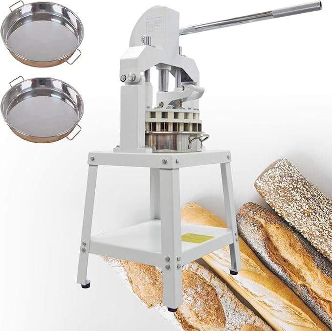 Commercial Dough Divider Manual 30PCS Dough Divider 1.27oz-6.77oz Heavy Duty Dough Cutter Machine with 36-192g Dough Weight Range for Baking, 30PCS