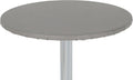 Yourtablecloth Heavy Duty Vinyl Round Fitted Tablecloth (Table Cover) with Flannel Backing Vibrant Colors Elasticized Tablecloth Great for Indoor and Outdoor Dining and Playing Cards 60” Grey