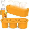 Ice Mold Tray – Round Ice Cube Mold for 40oz Tumbler, Stanley & Hydrojug – Silicone Ice Tray with Storage Bin – Perfect for Cold Drinks & Travel (Yellow)