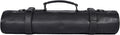 Leather Knife Roll Storage Bag, Elastic and Expandable 10 Pockets, Adjustable/Detachable Shoulder Strap, Travel-Friendly Chef Knife Case (Cerulean Black, Leather)