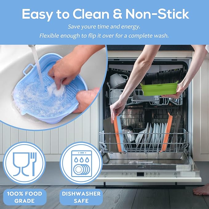 Silicone Air Fryer Liners Square - Reusable Airfryer Silicone Basket - Easy to Clean Air Fryers Silicone Pot for 5.8 to 8 Qt Air Fryer Baking Tray Oven Accessories, 8.5 Inch Large