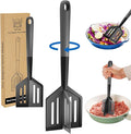 Meat Chopper, Heat Resistant Meat Masher for Hamburger, Ground Beef Smasher, Non Stick Mix Ground Chopper, Mix and Chop Potato Masher Tool 2in1 Twist Design