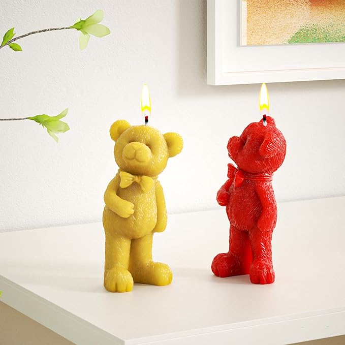 Bear Soap Mold for Resin Casting, Candle Making, and Home Decor - 3D Animal Silicone Mold