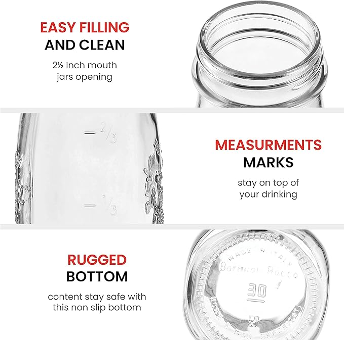 Bormioli Rocco Quattro Stagioni 13.5 Oz. Bottles (Set of 12) - Vacuum‑Seal Glass Canning & Beverage Bottles with Twist‑Top Lid - Clear Lead‑Free Glass for Jams, Sauces, Drinks & Gifts - Made in Italy