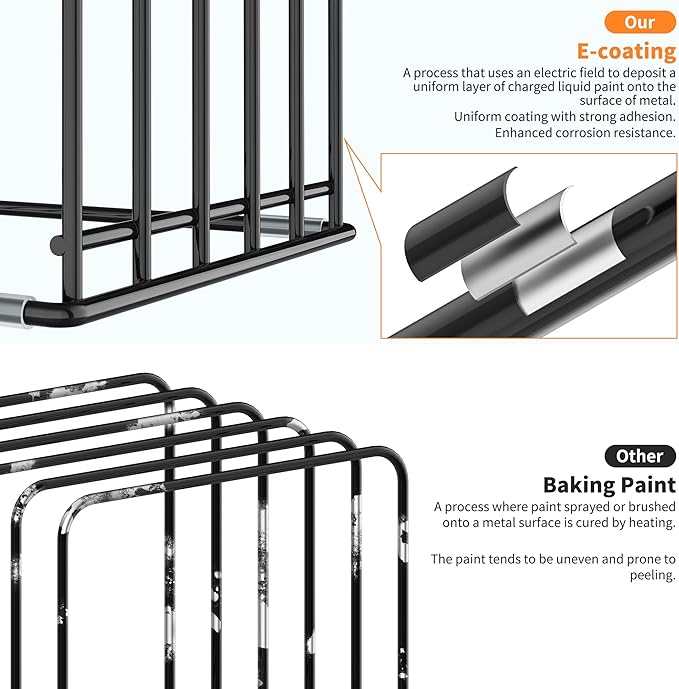 Kitchen Cabinet Organizer, Steel Cookware Holder, Divided Holder with 5 Slots for Skillets Baking Tray and Chopping Board Rack - Baking Pan Holder Storage (1 PC)