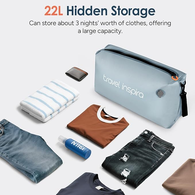 Vacuum Bags for Travel Luggage with Wireless Pump, Compression Bags for Carry On Suitcases and Backpack, Vacuum Seal Packing cube for Cloth Packing (1PC + PUMP)