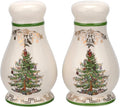 Spode Christmas Tree Gold Salt & Pepper Shaker Set (2-Piece) - Holiday Kitchen & Table Décor - Festive Home Accent, Christmas Gift, Stocking Stuffer for Friends & Holiday Enthusiasts