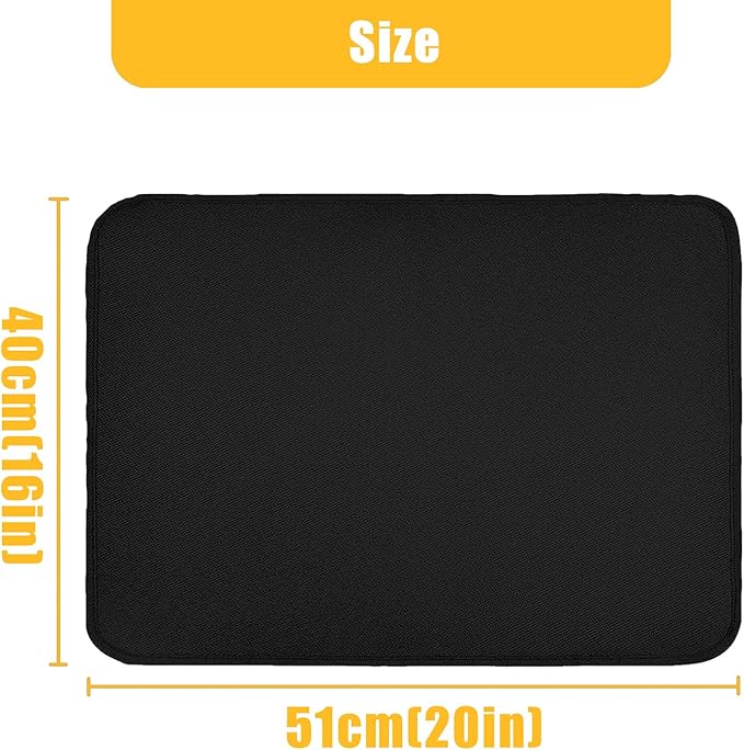 16" x 20" Rectangular Grill Mat, Fire Pit Mat Fireproof Under Grill Mat Oil-Proof Waterproof BBQ Pad for Outdoor Grill Accessories, Heat Resistant Protective Deck and Patio Mat Fire Resistant Pad