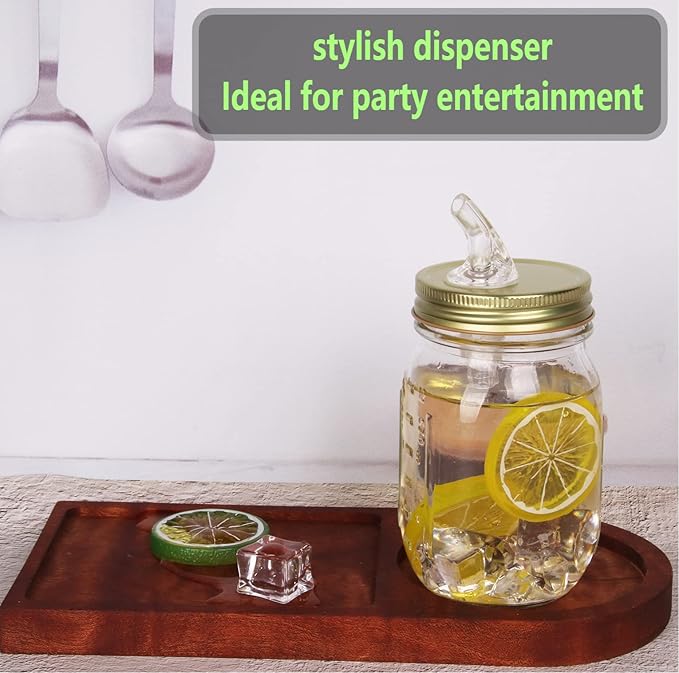 Mason Jar Pour Spouts. free flow Mason Jar Pour Spouts, mason jar for spout regular mouth size 70mm dispenser germination cover. Suitable for any liquid. Leak-Proof 4-Pack + 8 Lid Caps (gold color)