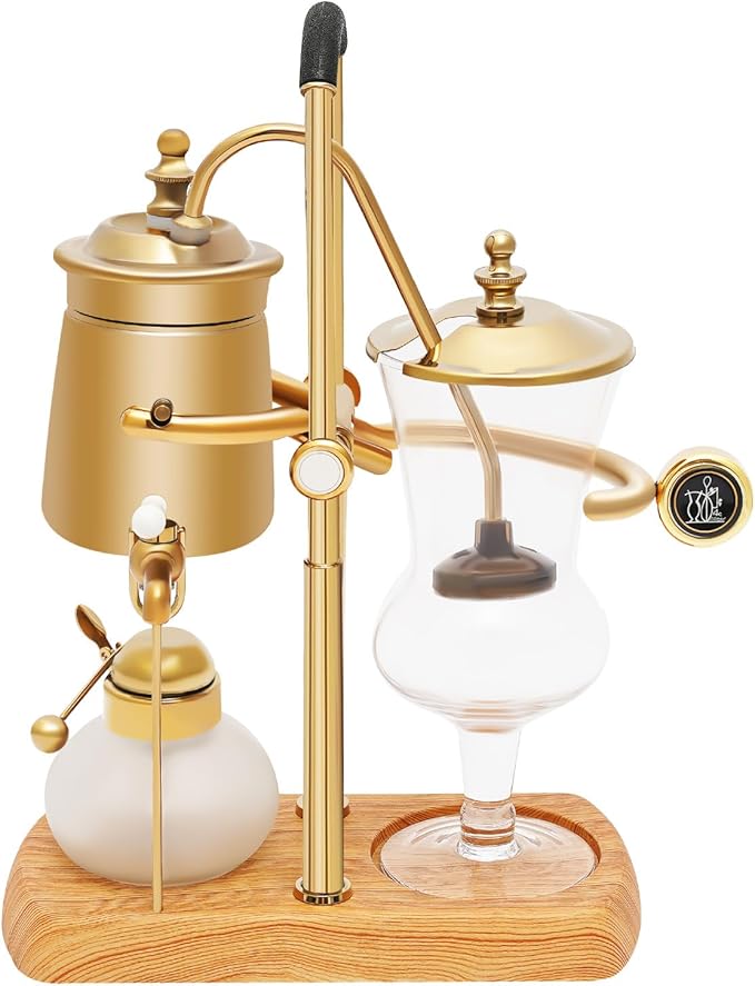 Balance Siphon Coffee Maker, Belgian Royal Coffee Machine Vacuum Brewing System, Gravity Vintage Coffee Makers, Manual Free-Standing Caffeic Machine, Capacity 400ml/13.53oz