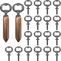 Metal Bottle Opener Kit, 20 Pcs Blank Stainless Steel Inserts, DIY Beer Opener Hardware DIY Craft Handmade Wood Turning Kits, Flat Black Inserts