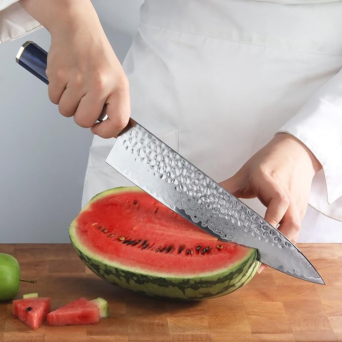 Cangshan KITA Series 10-Inch Chef's Knife, High Carbon X-7 Damascus Steel, 504012