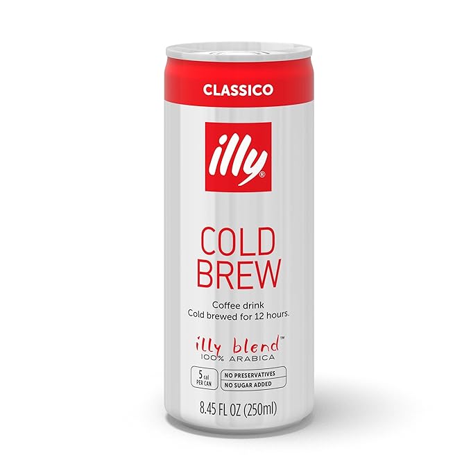 illy Ready To Drink Coffee, CLASSICO Cold Brew, 8.5 Ounce