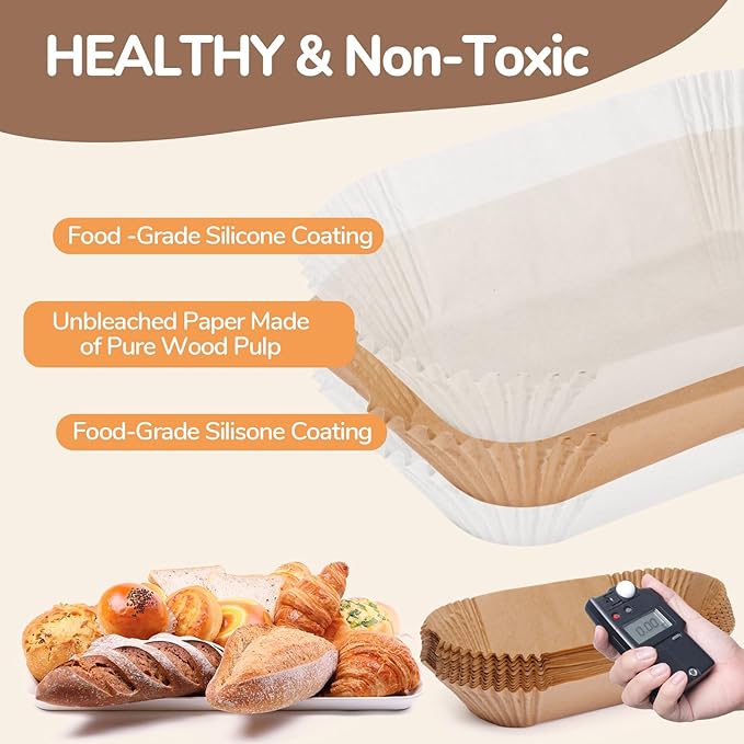 Loaf Pan Liners,2lb Loaf Pan Liners for Baking Bread 9x5, Loaf Pans Parchment Liners,150pcs Non-Stick Parchment Paper for Loaf Pans,Loaf Liners for Baking