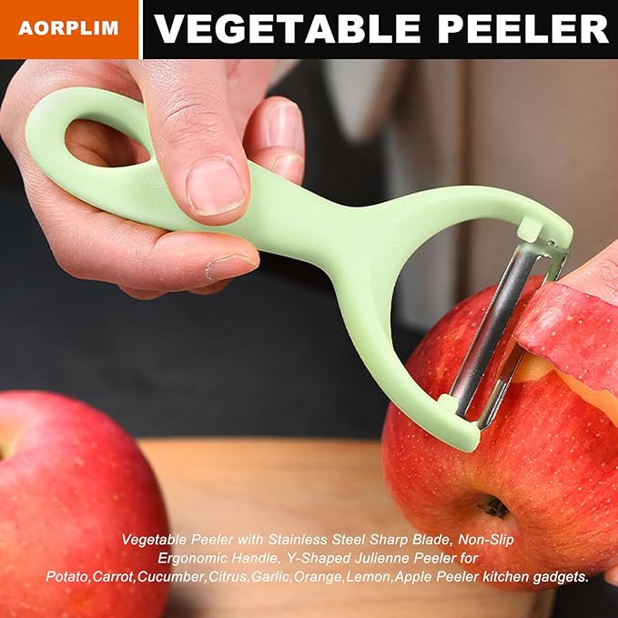 Crinkle Cutter and Vegetable Peeler 2 PCS, Wave Slicer Fry Cutter with Stainless Steel Blade Food-safe for Veggies, Handheld Vegetable Chopper, Salad Garnishing Tool, DishwasherSafe