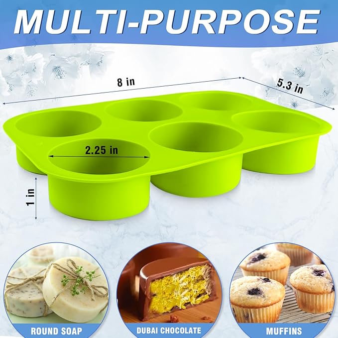Silicone Oreo Cookie Mold, Walfos Round Cylinder Chocolate Covered Oreos Molds, BPA Free and Non-Stick, Perfect for Cookies, Oreos, Candy, Soap, Cupcake, Pudding, Jello, Set of 3