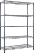 Land Guard 5 Tier Storage Racks and Shelving - 48" L x 20" W x 72" H Heavy Steel Material Pantry Shelves - Each Unit Loads 350 Pounds Wire Shelf, Suitable for Warehouses, Closets, Kitchens…