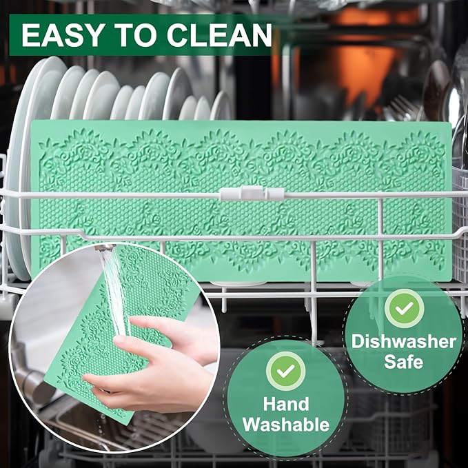 GROWTAIL 2pcs Lace Molds Silicone,Cake Fondant Embossing Mat,Lace Molds for Cake Decorating Edible Lace