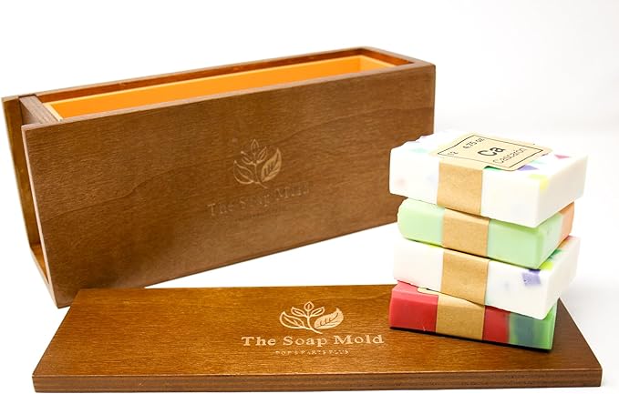 Soap Mold Tall and Skinny Cold Process/Melt and Pour Soap, 9-Ply Birch Box, Flexible Silicone Insert