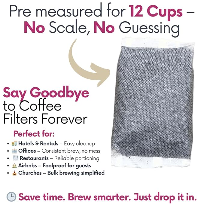 Ground Flavored Coffee In Filter Packs | Medium Roast Low Acid Mold Free Pouches | Sampler Packets | Sweet Cream Jamaican Me Crazy Gourmet Powder Bags for 10-12 Cup Drip Maker | Highest Rated Individual Premeasured Coffee