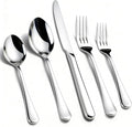 KIKCOIN 40 Pack Silverware Set for 8, Balanced Weight Stainless Steel Flatware Set, Mirror Polished Spoons And Forks Knife Set, Heavy Duty Cutlery Utensils Set for Home Kitchen Restaurant Wedding