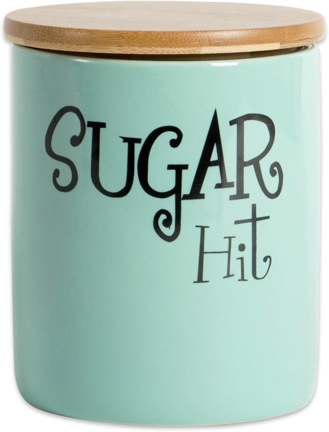 DII Kitchen Accessories Retro Collection, Ceramics, Canister Set, Aqua, 3 Piece