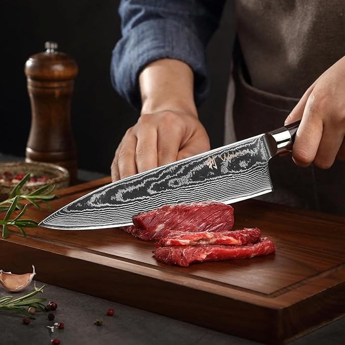 Wakoli ESE 2-Piece Damascus Chef Knife Set – 13-Inch & 9.3-Inch Professional Kitchen Knives | 67-Layer VG10 Core Steel | Ergonomic Pakkawood Handles | Premium Cooking Knives in Gift Box