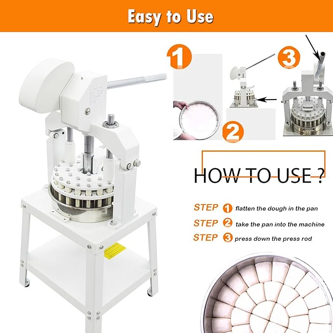 INTSUPERMAI Dough Divider Cutter Machine 1.27oz-6.77oz Dough Divider and Rounder Machine 30PCS Manual Dough Quantitative Partition Machine