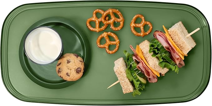 madesmart dipware Small Serving Plate, Collapsible & Removable Dip Bowl for Salsa, Queso, Sald, Olives, Premium Dishwasher & Microwave Safe, Multipurpose Plate & Bowl, Olive