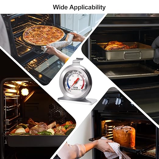 Stainless Steel Oven Thermometer for Electric/Gas Oven, Kitchen Cooking Grill Smoker Thermometer(50-300°C/100-600°F) (1)