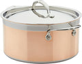 Hestan - CopperBond Collection - 100% Pure Copper Stock Pot, Induction Cooktop Compatible, 6 Quart