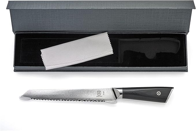 Mercer Culinary M13789 Premium Grade Super Steel, 8-Inch Serrated Bread Knife, G10 Handle